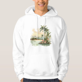 Tropical Island sweatshirt met capuchon
