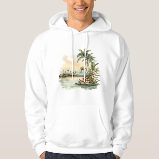Tropical Island sweatshirt met capuchon (Voorkant)