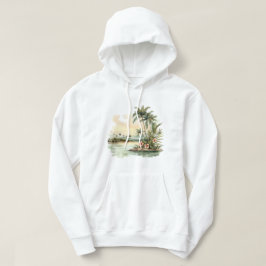 Tropical Island sweatshirt met capuchon