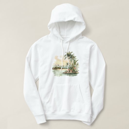 Tropical Island sweatshirt met capuchon (Design voorkant)