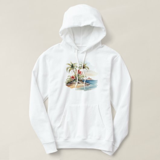 Tropical Island sweatshirt met capuchon (Design voorkant)