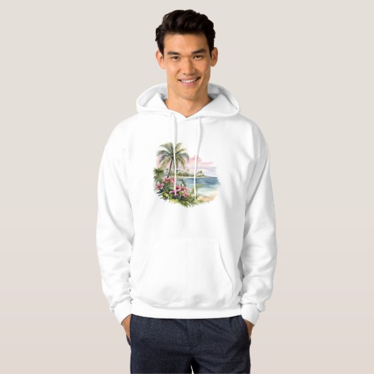 Tropical Island sweatshirt met capuchon (Voorkant volledig)