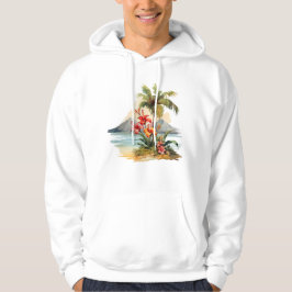 Tropical Island sweatshirt met capuchon