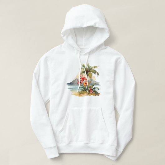 Tropical Island sweatshirt met capuchon (Design voorkant)