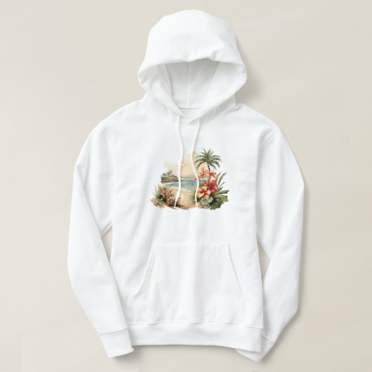 Tropical Island sweatshirt met capuchon (Design voorkant)