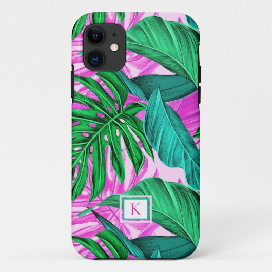 Tropical Island Vibes Monogram Case (Achterkant)