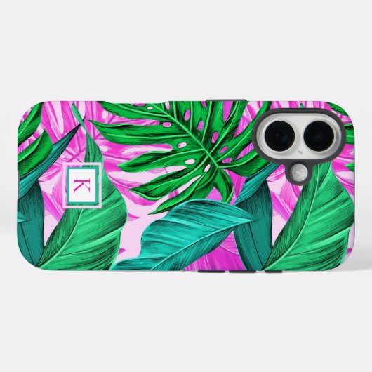 Tropical Island Vibes Monogram Case (Achterkant (horizontaal))