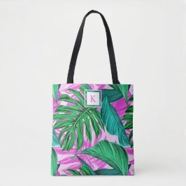 Tropical Island Vibes Monogram Tote Bag