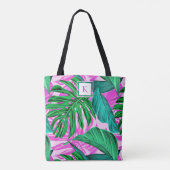 Tropical Island Vibes Monogram Tote Bag (Achterkant)