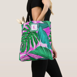 Tropical Island Vibes Monogram Tote Bag