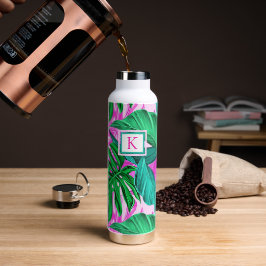 Tropical Island Vibes Monogram Waterfles