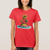 Tropical Island Vibes Palm Tree Graphic T-Shirt (Voorkant)