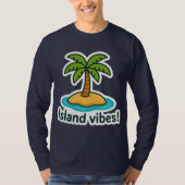 Tropical Island Vibes Palm Tree Sticker T-shirt (Voorkant)