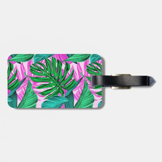 Tropical Island Vibes Personalized Bagagelabel (Achterkant horizontaal)