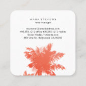 Tropical Island Vliegtuig Icon Travel Agent Vierkante Visitekaartje (Achterkant)