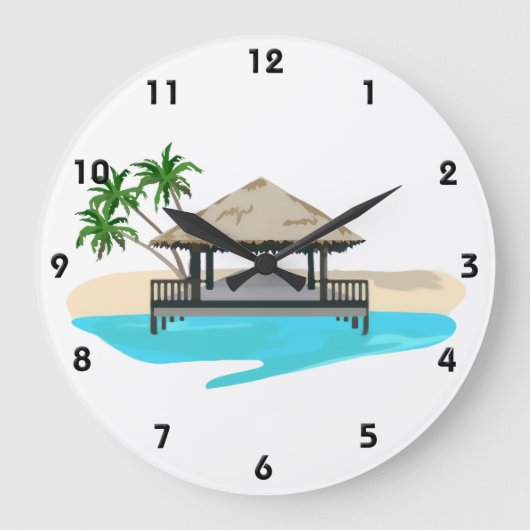 Tropical Island Welcome Dock Grote Klok (Voorkant)