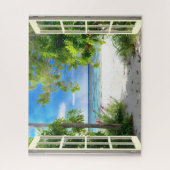 Tropical Island Window Uitzicht Legpuzzel (Verticaal)