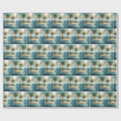 Tropical Island With Hammock in a Teacup Cadeaupapier (Vlak)