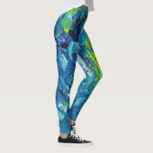 Tropical Island Zee Blauw Groen YOGA BROEK Legging (Rechts)
