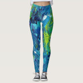 Tropical Island Zee Blauw Groen YOGA BROEK Legging (Voorkant)