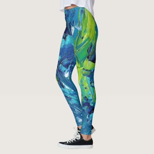 Tropical Island Zee Blauw Groen YOGA BROEK Legging (Links)