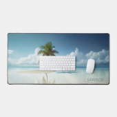 Tropical Island Zomer Strand Oceaan Gepersonalisee Bureaumat (Keyboard & Muis)