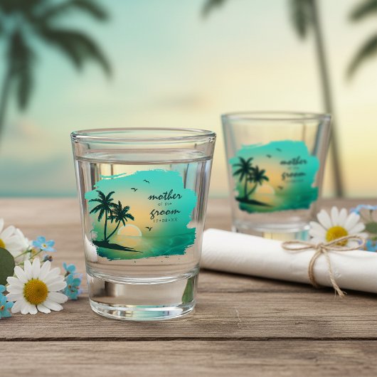 Tropical Isle Moeder van de Bruidegom Teal ID581 Shot Glas