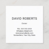 Tropical Juice Blend & Smoothie Juice Bar Vierkante Visitekaartje (Achterkant)