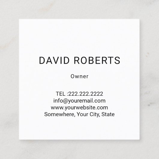 Tropical Juice Blend & Smoothie Juice Bar Vierkante Visitekaartje (Achterkant)