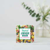 Tropical Juice Blend & Smoothie Juice Bar Vierkante Visitekaartje (Staand voorkant)