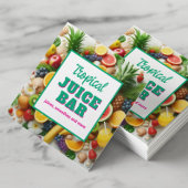 Tropical Juice Blend & Smoothie Juice Bar Vierkante Visitekaartje
