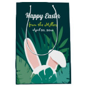 Tropical Jungle Easter Bunny Custom Gift Bag Medium Cadeauzakje (Voorkant)