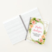 Tropical Jungle Floral Baby Birth Stats Notitieboek (Binnen)