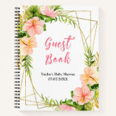 Tropical Jungle Floral Baby Shower Guest Book Notitieboek (Voorkant)