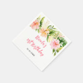 Tropical Jungle Floral Birthday Servet (Hoek)