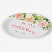 Tropical Jungle Floral Bridal Shower Papieren Bordje (Gekanteld)