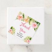 Tropical Jungle Floral Bridal Shower Thank You Bedankjes Labels (In situ)
