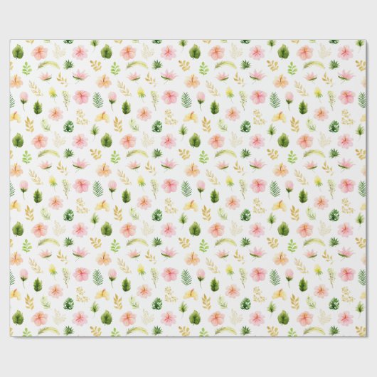 Tropical Jungle Floral Pattern Cadeaupapier (Vlak)