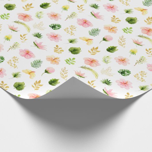 Tropical Jungle Floral Pattern Cadeaupapier (Hoek)