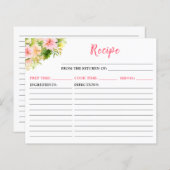 Tropical Jungle Floral Recipe Card (Voorkant / Achterkant)