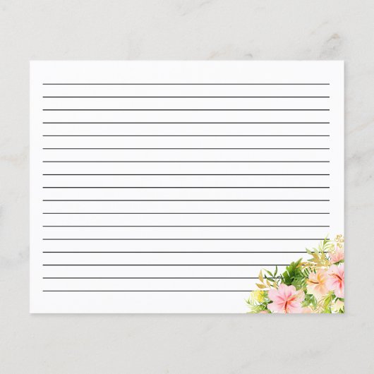 Tropical Jungle Floral Recipe Card (Achterkant)