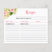 Tropical Jungle Floral Recipe Card (Voorkant)