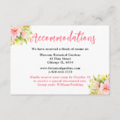 Tropical Jungle Floral Wedding Accommodations Informatiekaartje (Voorkant)