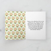 Tropical Jungle Floral Wedding Bedankkaart (Binnen)