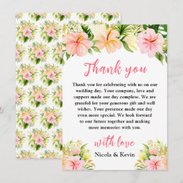 Tropical Jungle Floral Wedding Bedankkaart