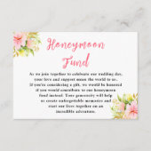 Tropical Jungle Floral Wedding Honeymoon Fund Informatiekaartje (Voorkant)