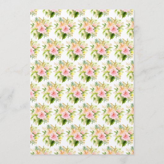 Tropical Jungle Floral Wedding Menu (Achterkant)