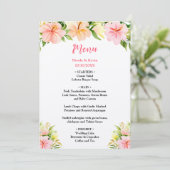 Tropical Jungle Floral Wedding Menu (Staand voorkant)