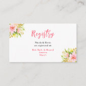 Tropical Jungle Floral Wedding Registry Informatiekaartje (Voorkant)