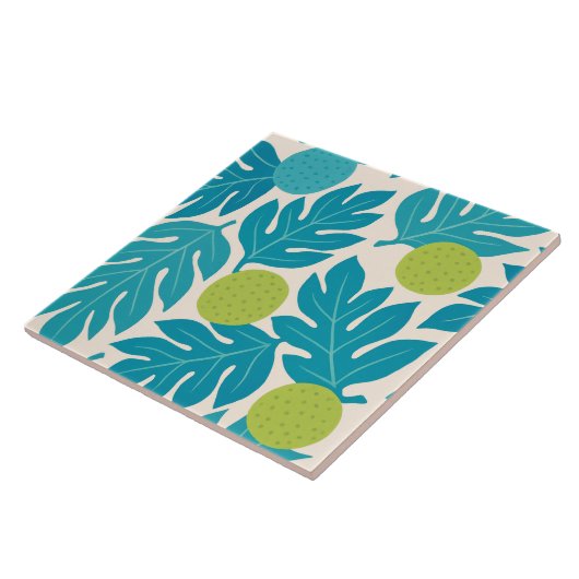 Tropical jungle leaves tegeltje (Zijkant)